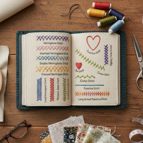 Stickbuch – Calmia | Verwandle jede Seite in ein Kunstwerk